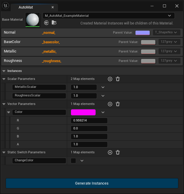 Auto Material Instance Maker Tool for UE5