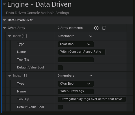 Unreal Scoop: Data-Driven CVars